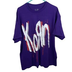 Korn T Shirt Mens‎ Extra Large Purple Band Tee Graphic Print NWOT